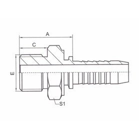 Hydraulická koncovka AGRF 40 1.1/2" BSP PLAT SEAT